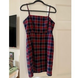Plaid red & blue strap dress, Forever 21 | size L